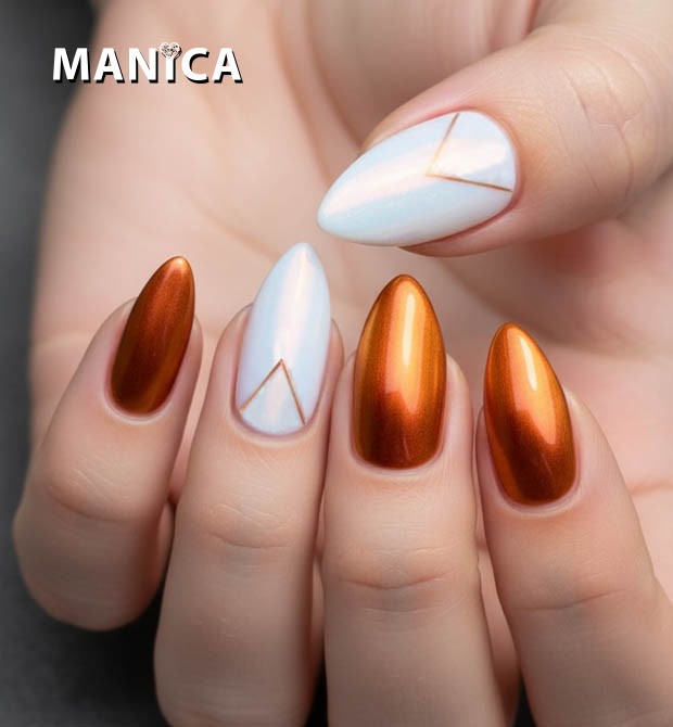 Chrome efekt na jasnym podkładzie